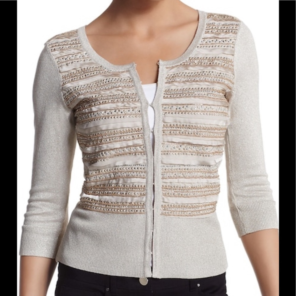 WhiteHouse Black Market “Embellished” Cardigan - Picture 2 of 7
